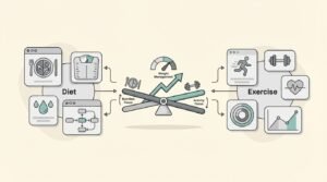 Diet vs exercise for weight loss comparison