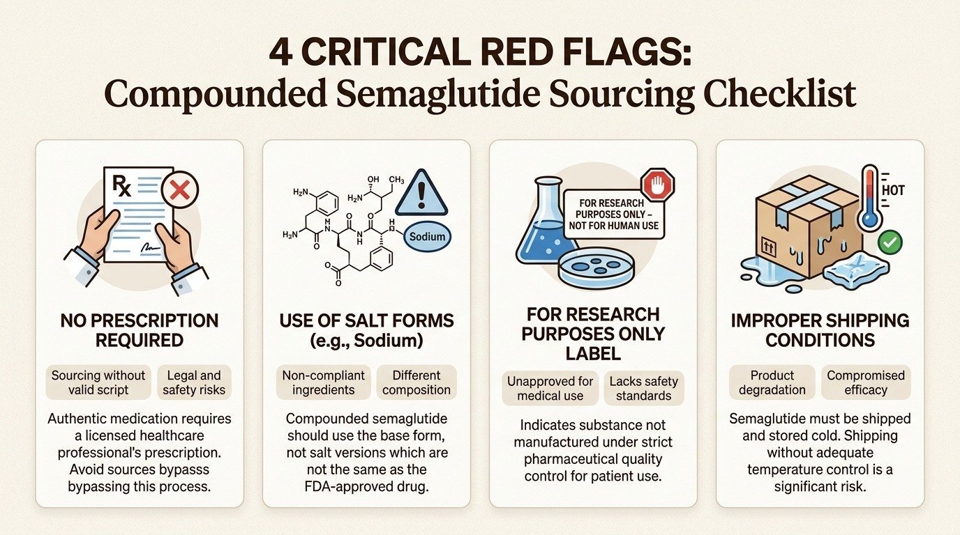 Checklist to identify and avoid dangerous or illegitimate sources of compounded semaglutide