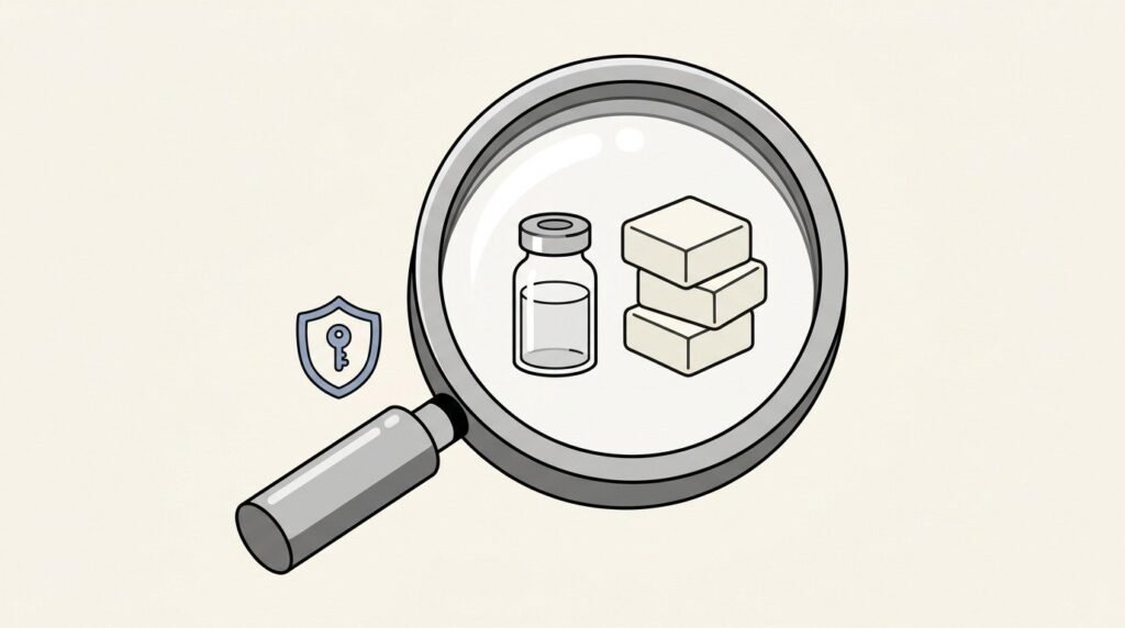 Compounded semaglutide vials and prescription review materials for safe sourcing