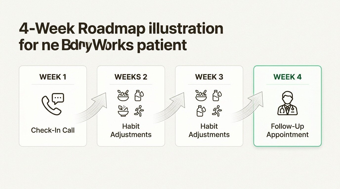 Ongoing follow up care and check ins showing continuation of treatment beyond the first visit