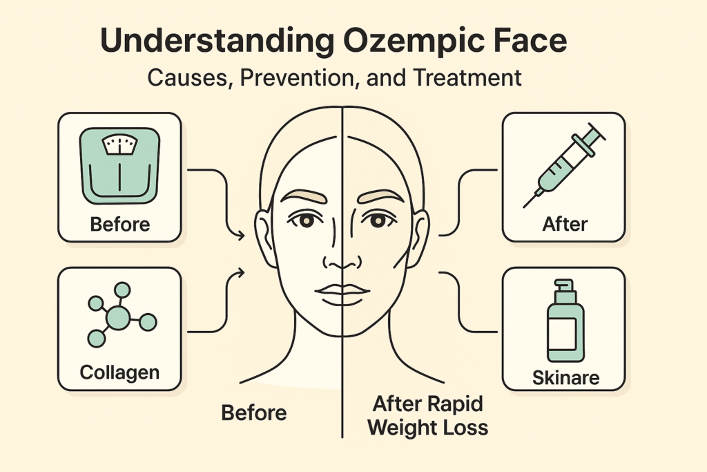 Ozempic face hero image showing facial volume changes