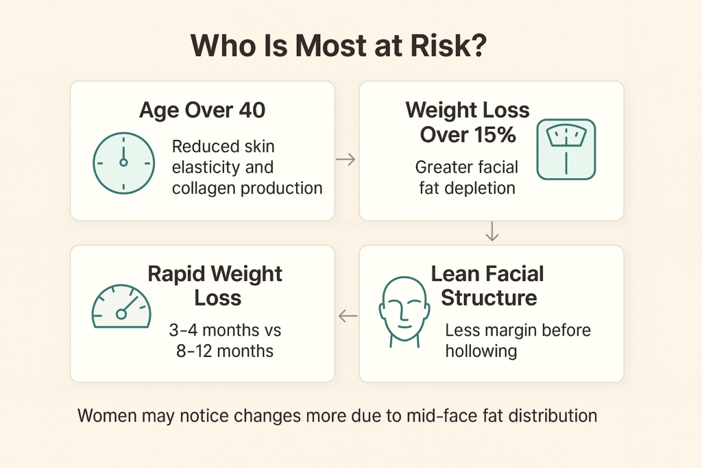 Risk factors for developing Ozempic face