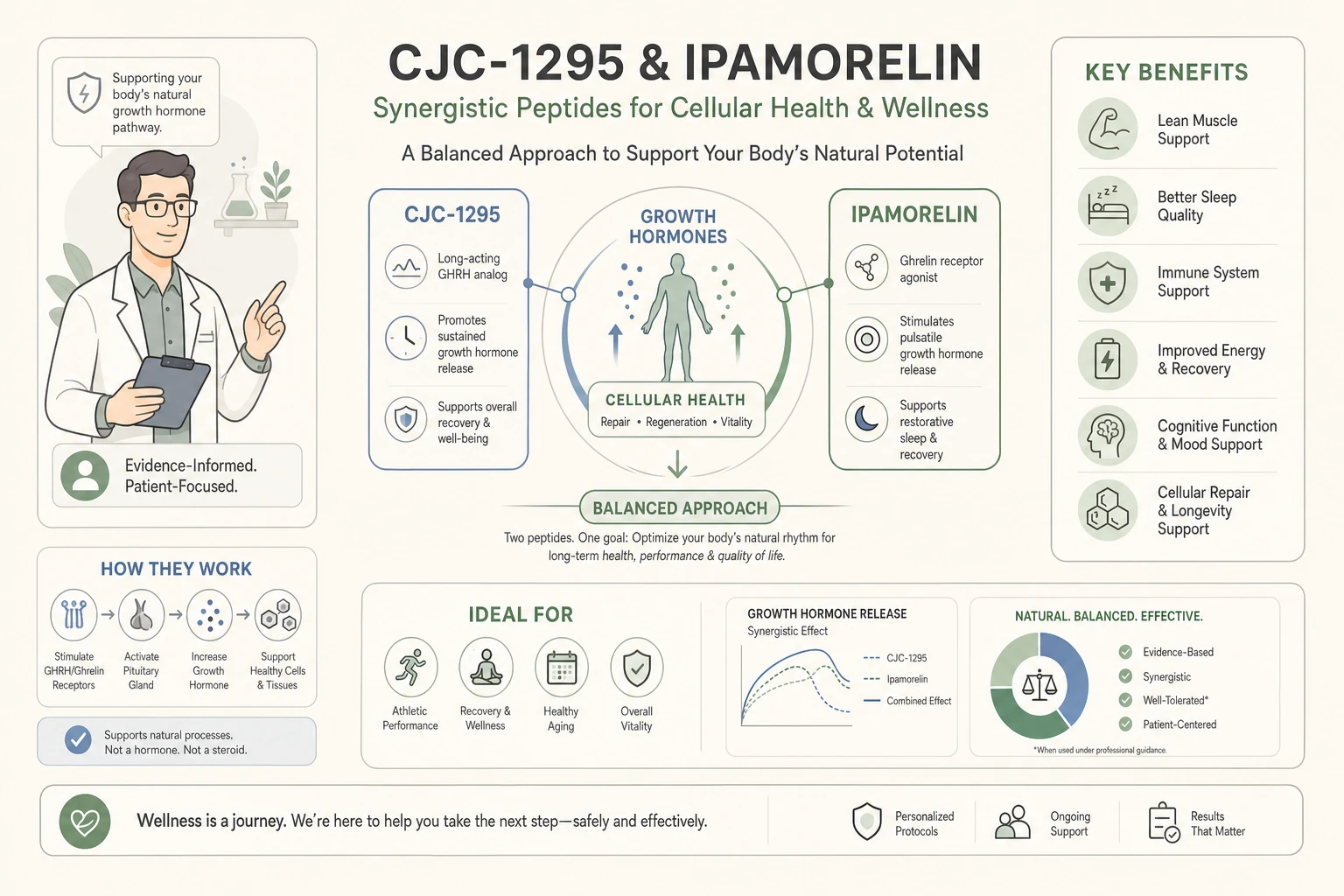 CJC-1295 and Ipamorelin: How Growth Hormone Releasing Peptides Work