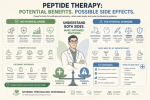 Illustration of What Are the Side Effects of Peptide Therapy? An Honest Look in a modern medical wellness setting