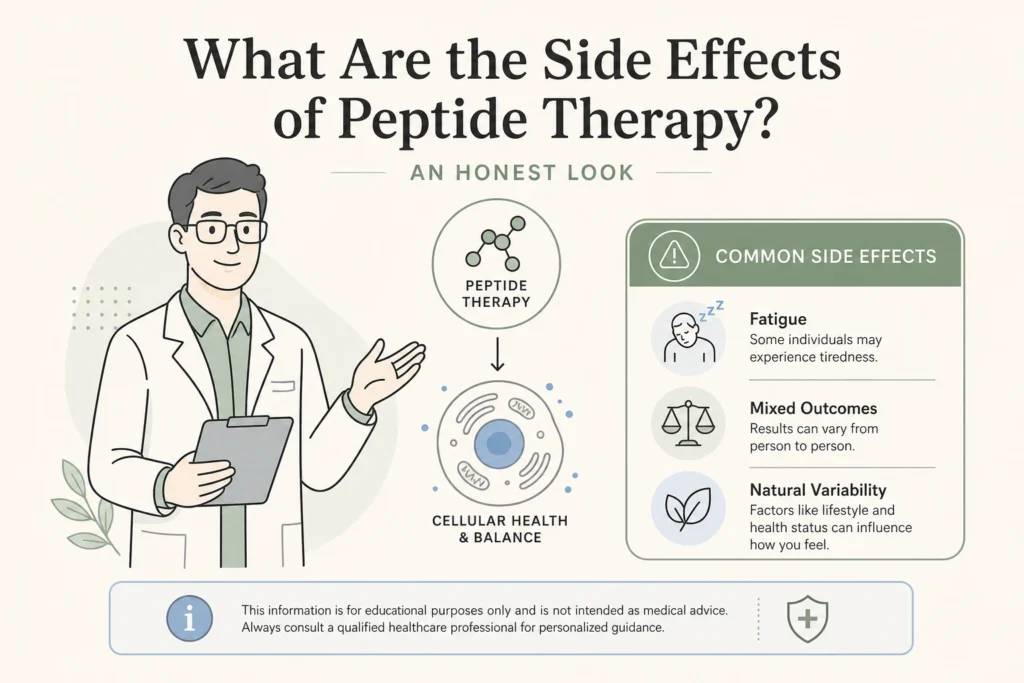 Supporting illustration for What Are the Side Effects of Peptide Therapy? An Honest Look in a modern medical wellness setting
