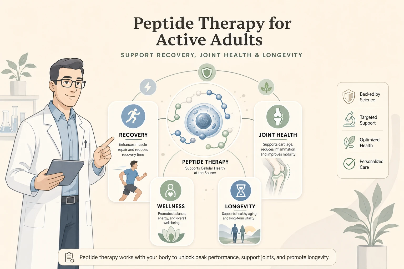 Peptides for Active Adults: Recovery, Joint Health, and Longevity