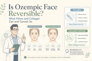 Illustration of Is Ozempic Face Reversible? What Fillers and Collagen Can and Cannot Do in a modern medical wellness setting