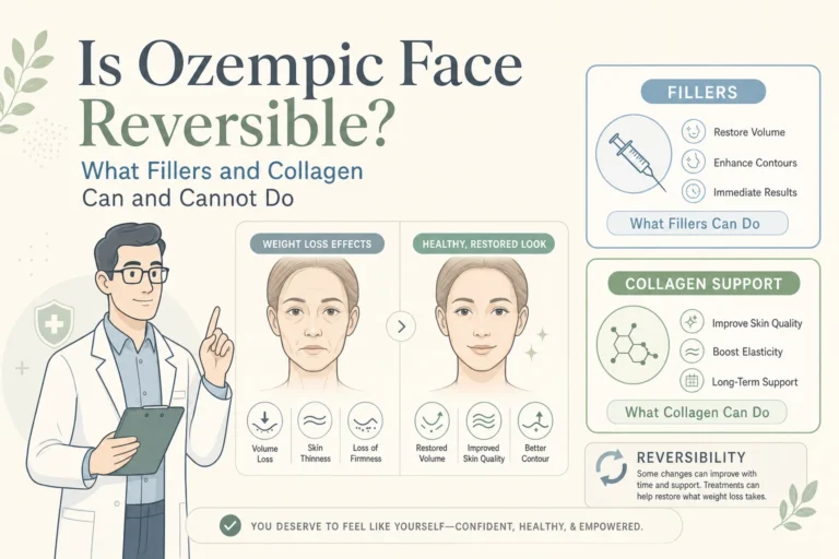 Illustration of Is Ozempic Face Reversible? What Fillers and Collagen Can and Cannot Do in a modern medical wellness setting