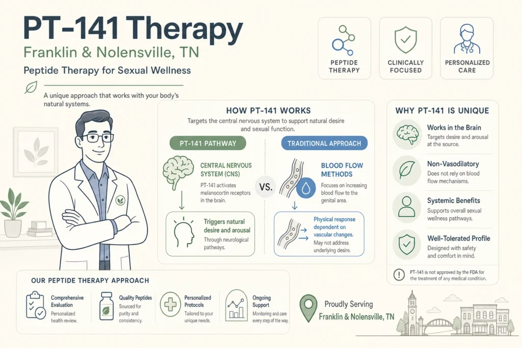 PT-141 therapy consultation at Body Works in Nolensville, TN