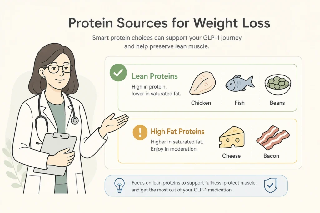 Supporting illustration for What to Eat on GLP-1 Medications: A Nutrition Guide in a modern medical wellness setting