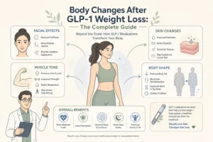Illustration of Body Changes After GLP-1 Weight Loss: The Complete Guide in a modern medical wellness setting