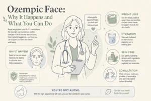 Illustration of Ozempic Face: Why It Happens and What You Can Do in a modern medical wellness setting