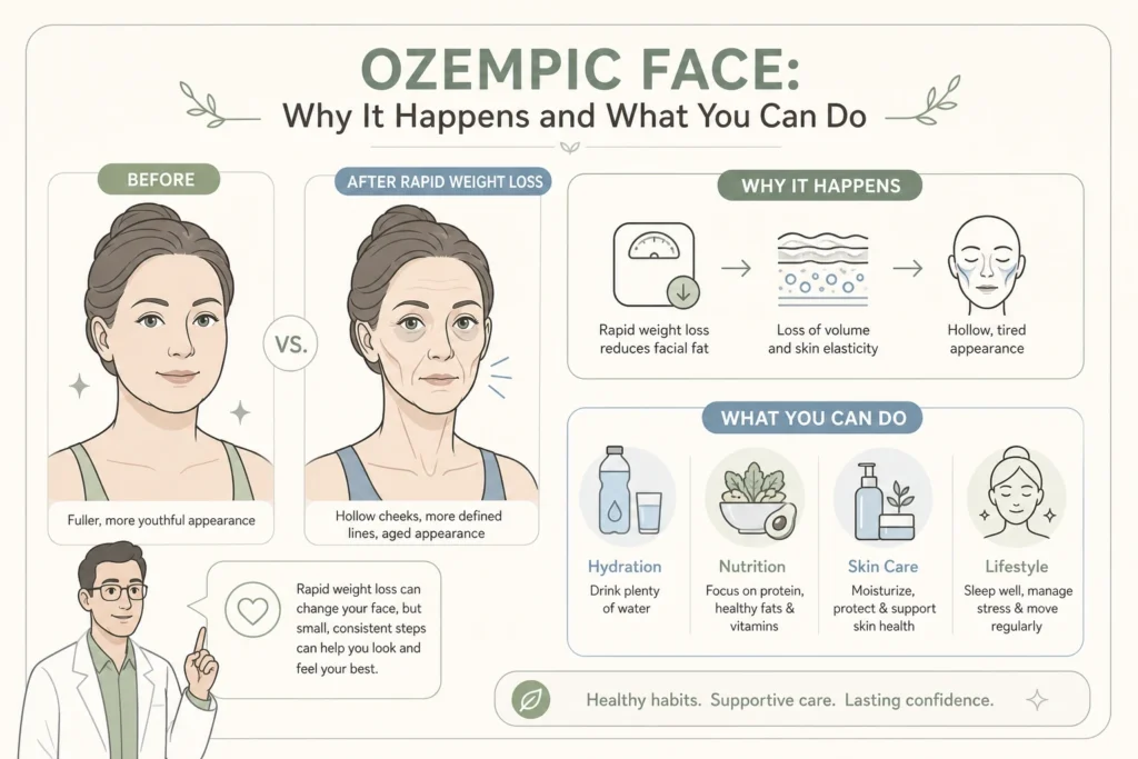 Supporting illustration for Ozempic Face: Why It Happens and What You Can Do in a modern medical wellness setting