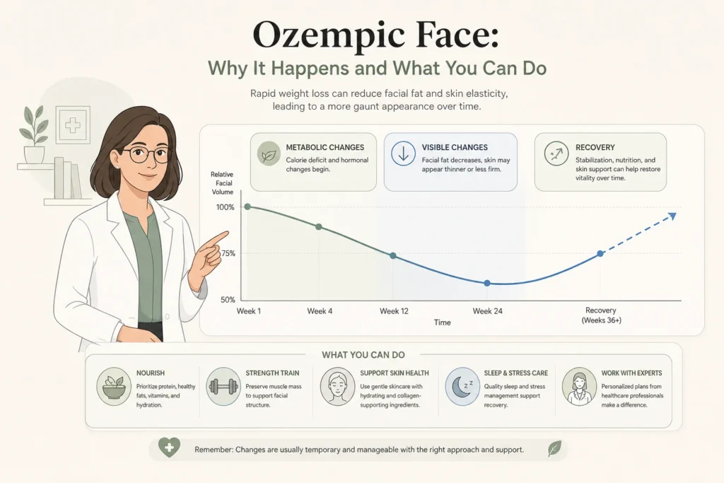 Supporting illustration for Ozempic Face: Why It Happens and What You Can Do in a modern medical wellness setting