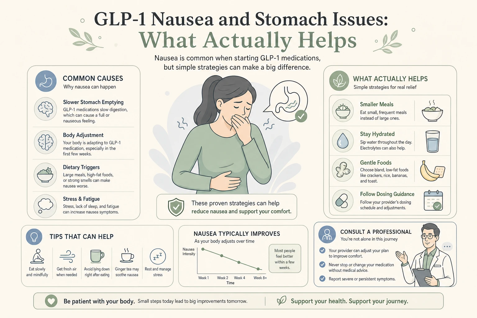 GLP-1 Nausea and Stomach Issues: What Actually Helps